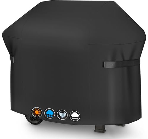 Sonharlar Grillabdeckung 152 cm - 7107 Grillabdeckungen für Weber Genesis 300 Series, PU abdeckhaube für Weber, Char Broil, Dyna-glo, Nexgrill Grill(152 L x 66 W x 111 H cm)