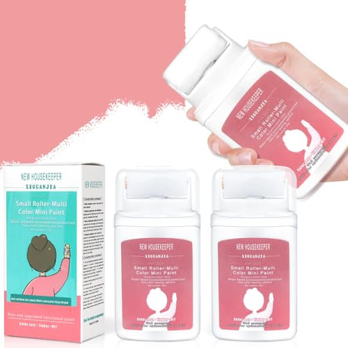 Dawumin Wandfarbe Ausbessern Weiß, 2 Stück 100ml Spachtelmasse Weiß Innen, Farbroller Wandfarbe, Ausbesserungsfarbe für Wände, für Graffiti Kratzer Flecken und Beschädigte Wände (2pc)