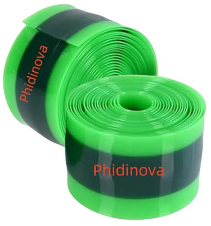 Pannenschutzband Fahrrad, Anti-Pannen-Reifeneinlage für Schläuche ultimativer Schutz für 700C Fahrräder (Green + Black, 38x1.0x2300mm)