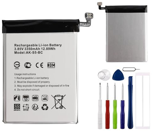 E-yiiviil Ersatzakku AK-S5-BC AK-S5 (V2) Batterien 3500mAh/3.85V Kompatibel mit Emporia Handy Telefon Smart 5 SMART.5 Mobile Phone Smartphone with Tools