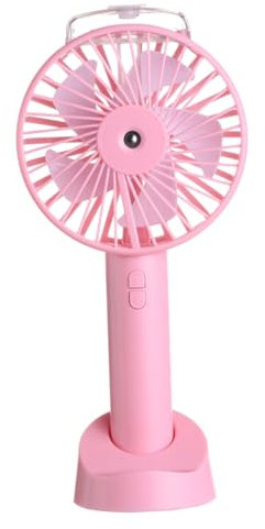 ULTECHNOVO Mini Ventilateur Portable Usb Avec Poignée Ventilateur De Poche Pour Voyage Rose