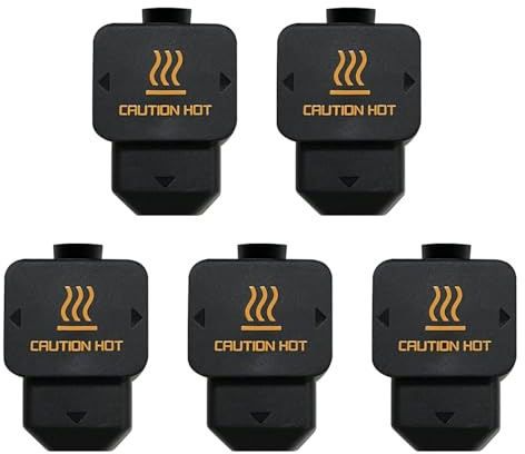 RugooSpink 5PCS Silikon Abdeckung für H2S/H2D Combo Hotend Extruder Hot End Silikon Abdeckung Silikon Hülse Silikon Socken Heizung Block Abdeckung für Bambu Lab H2D/H2S Combo/H2D Laser Zubehör
