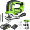 Greenworks Sega a batteria da 24 V e fresatrice a batteria, altezza di sollevamento 26 mm, brushless, batteria da 2 Ah e caricatore