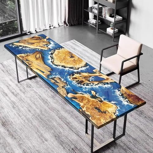 Tannenholz Maßgefertigter großer Epoxidharz Tisch,Epoxidharz Flusstisch,Naturholz,Holz Schreibtisch,Besprechung,Küche,Esszimmer,Wohnzimmer,Wohnaccessoires