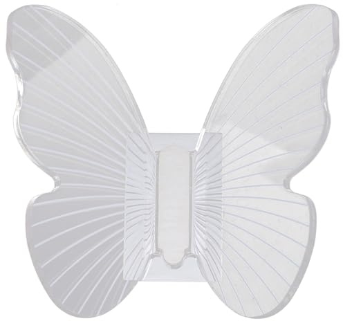 Amosfun Gancio da Parete Decorativo e Pratico a Forma di Farfalla in Acrilico senza Sbavature Appendiabiti Unico e Resistente per Cucina e Arredamento Casa