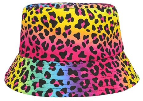 Boland - Neon Fischerhut, leuchtet im Schwarzlicht, Mütze für Karneval, Mottoparty oder Festival, Bucket Hat