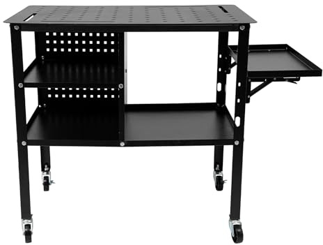 Werkbank Werkstatt, 111x60x85cm Werkbank mit Ausziehbaren Schubladen, Arbeitstisch mit Rädern, Mobile Werkbanks für Garage, Werkstatt, Büro und Zuhause, bis 500 kg