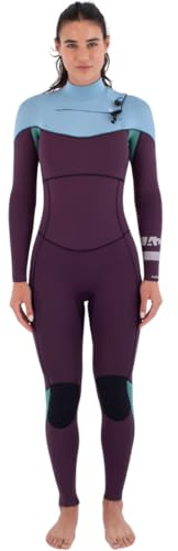 Hurley 2026 Advant Neoprenanzug für Damen, 4/3 mm Brust-Reißverschluss, Bonnie Blue