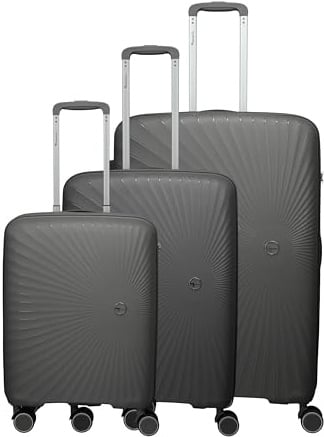 Travelite Tamaris Koffer Set VOYAAGE Größen L/M/S, 3-teilig, Polypropylen | Hartschalenkofferset, Handgepäck Trolley & 2 Reisekoffer, 4 Doppelrollen, TSA Schloss, mittleres Modell erweiterbar