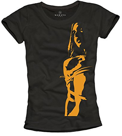 Damen T-Shirt in schwarz Saint Größe L