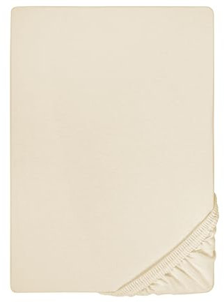 biberna Jersey-Elastic-Spannbetttuch 0077866 (Matratzenhöhe max. 25 cm) 1x 140x200 cm - 160x220 cm, kitt