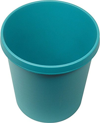 helit H6106252 - Papierkorb „the german“ 45 Liter, grün, mit umlaufendem Griffrand, aus Kunststoff, 1 Stück