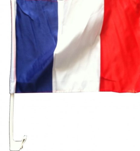 NFP 2 x Autofahne Autoflagge 45 x 30 Frankreich Auto Fahne Fahnen Flagge Flaggen WM 2014 mit Halterung
