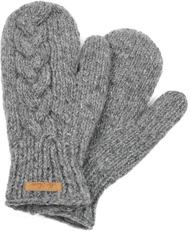 McRon Damen Gefütterte Fäustlinge Clara Mittelgrau 96