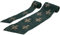 Videx-Deko-Juteband Lilien-Design, grün/Gold, B: 6cm, L: 300cm