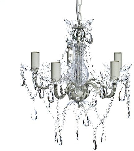 vidaXL Kristall Kronleuchter 5 Flammig Lüster Deckenlampe Hängelampe Leuchte