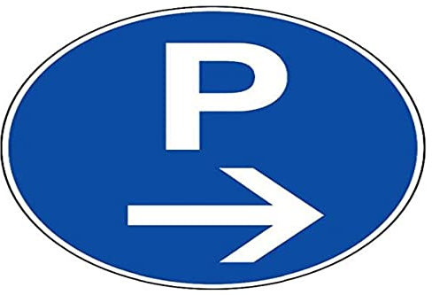 Panneau Parking (flèche droite) - Rigide Ø300mm - 4061306