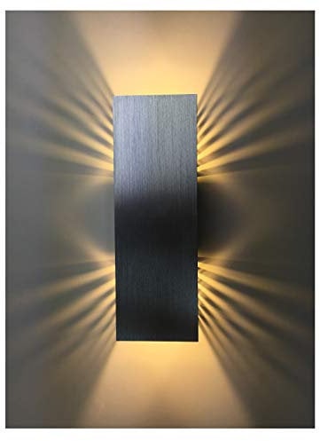 SpiceLED Wandleuchte | ShineLED-30 | 2x15W Warmweiß | hell silbernes Gehäuse | Schatteneffekt | High-Power LED Wandlampe dimmbar