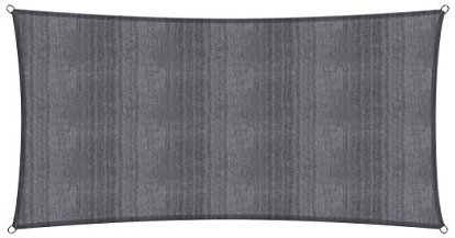 Lumaland Sunsail Rectangular 2 x 4 Metros | Protección Solar Resistente a la Intemperie Incl. Cuerdas de sujeción | Terraza, jardín y balcón, Tejido de Vela HDPE, protección UV [Gris Oscuro]
