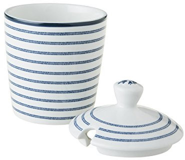 Laura Ashley - Zuckerdose - Blueprint Candy Stripe - 8 x 8 x 11,8 cm