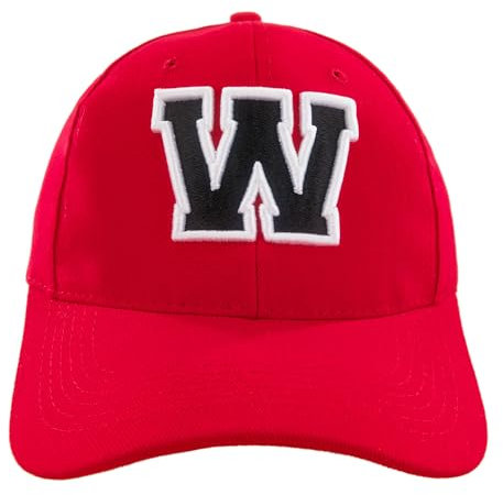 Unisex Jungen MŠdchen MŸtze Baseball Rot Cap Marineblau Hut Kinder Kappe Alphabet A-Z Gestickt in der EU (W)