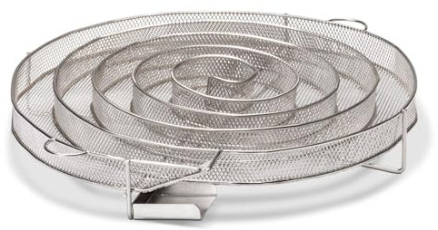 Grillfürst Kaltrauchgenerator - Rauchschnecke aus Edelstahl, runder Kaltraucherzeuger für Gas- und Kohlegrill sowie Räucherofen, XXL ø 31 cm