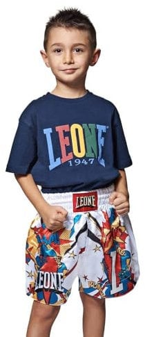 LEONE 1947, Pantaloncino Thai Jr Hero, Unisex bambini, Bianco, S, ABJ02