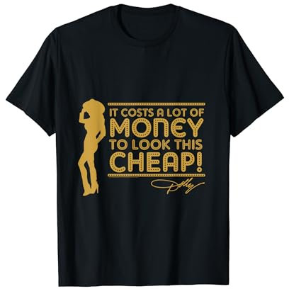 Dolly Parton Women's Black Dollyism T-Shirt, Small, Classic Fit, Short Sleeve, Crew Neck, Pull On, Solid, All Seasons, 1 Count