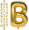 Große Mylar Folie Helium Brief Luftballons 40 Zoll Gold Luftballons Alphabet Buchstaben für Geburtstag Brautdusche Jubiläumsdekorationen(Letter B)