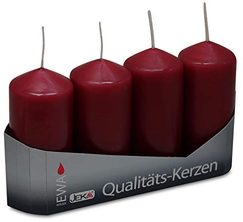 Ebersbacher Kerzenfabrik GmbH 4er Tray Stumpenkerzen Burgund Größe (Ø x H): ca. 40 x 90 mm