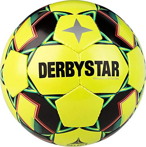 Derbystar Erwachsene Fußball Brillant APS Futsal, gelb Gruen orange, 4, 1729400547