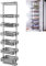 XEMQENER Heavy Duty Kitchen Pull Out Wire Baskets Base Storage Unit, Slide Out Kitchen Utensil Holder Rack Larder Drawers Origanize with Buffer (for 300mm Width, 6 Pcs-2)