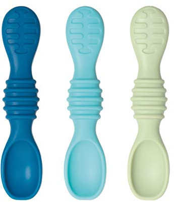 Bumkins Dipping, Feeding, Baby Led Weaning, Training Spoons, 3 Months+, 3-Pack - Gumdrop