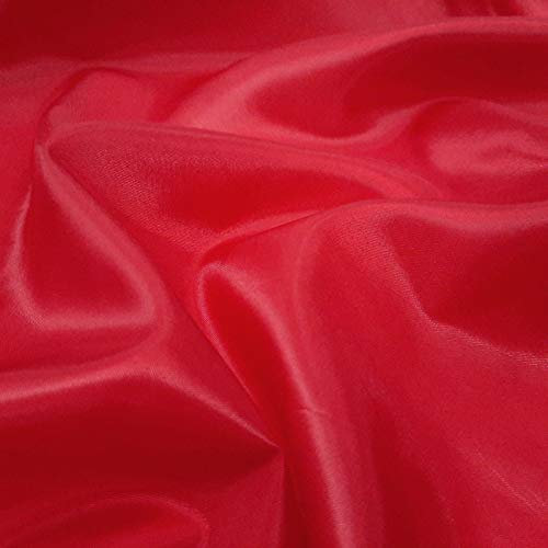 Seidentaft - Stoff Meterware - 27 Farben - Taft - Futterstoff - Deko (Dunkelrot)