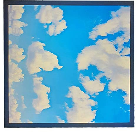 600x600 LED 48W Square Tile Recessed Ceiling Sky Cloud Design Panel Light Office Room Lighting