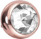 PIERCINGLINE Titan Schraubkugel mit Außengewinde 0,9 mm roségoldfarben Kristall Piercing Aufsatz Ersatz