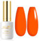 Gel Nail Polish, 1 Pcs 15ml Neon Orange gel nail polish Color Soak Off Gel Polish Nail Art Manicure Salon DIY Nail Lamp Gel Nail Design Christmas Decoration at Home