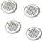 Griglia di ventilazione, 4 Pcs Griglia di Ventilazione Circolare, Acciaio Inox Rotondo Griglia di Ventilazione, per Armadi, Guardaroba, Librerie, Ecc