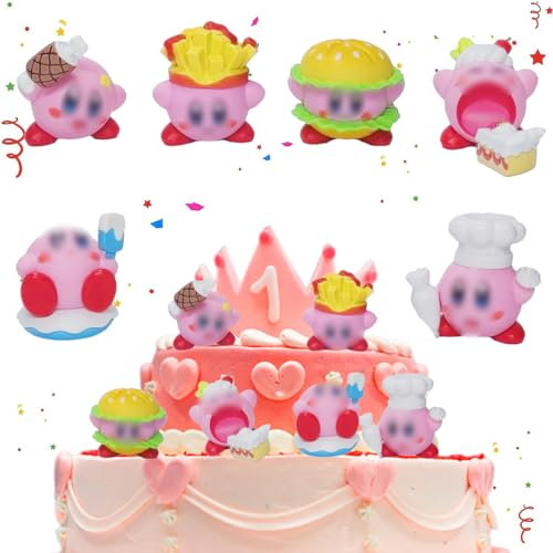 Miotlsy Cartoon Figuren Set 6 Stück Cartoon Tortendeko Kindergeburtstag Mini Figuren Tortendeko Cupcake Figuren Spielzeug für Kinder Mädchen Jungen Cartoon Party Dekoration