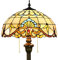 PAZWAHF Barocke Vintage-Stehlampe im Tiffany-Stil, Buntglas-Stehlampe, Leselampe, 40,6 x 40,6 x 162 cm, Kunstharzsockel, Dekor, Schlafzimmer, Wohnzimmer, Heimbüro