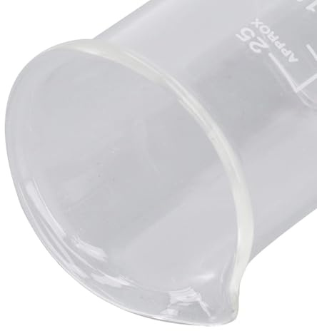 10 Stück 25 Ml Labor Messbecher aus Glas mit Graduierung Becherzylinder mit Messbechern, Säure und Alkalibeständig für den Unterricht