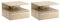 HOMCOM Juego de 2 Mesitas de Noche Flotantes Mesitas de Noche Colgantes con 1 Cajón y Estante Abierto para Dormitorio 35x32x22,5 cm Roble