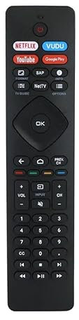 Replacement Remote Control for Philips Smart LCD LED TVs RC4154403-01R Universal Philips LCD LED HDTV Remote Control with Voice Control, Netflix & Rakuten TV Buttons (RF402A-V14)