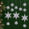 NETUME Weihnachtsdeko Schneeflocken Anhänger, 25 Stück Acryl Crystal Weihnachtsbaum Schneeflocken Deko, Christbaumschmuck Schneeflocken für Weihnachtsbaumschmuck Fensterdeko Winter Deko