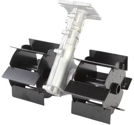Rotary Hacke Cultivator Rotierende Hacke Kultivator Graben Transferkopf Freischneider Getriebe 9 Zähne Rohr Ø26mm Universal (A)