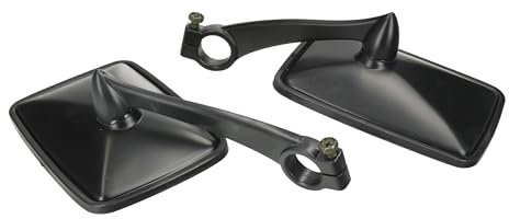Spiegel schwarz rechteckig Set MZ TS ES 250 passt Simson KR51