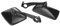 Spiegel schwarz rechteckig Set MZ TS ES 250 passt Simson KR51