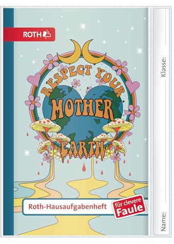 ROTH Hausaufgabenheft - Teens für clevere Faule, A5, 1 Woche 2 Seiten, Mother Earth