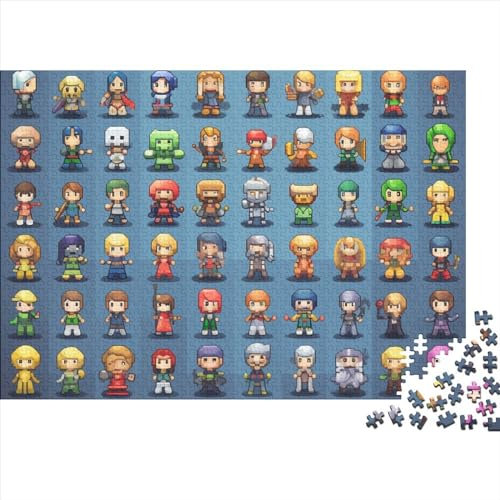 Pixel Style Puzzle 1000 + Puzzle for Adults, Pixel Minion Puzzle Game, for Adults Stress Relieve Family Puzzle Game for Adults and Children from 14 Years 1000pcs (75x50cm)