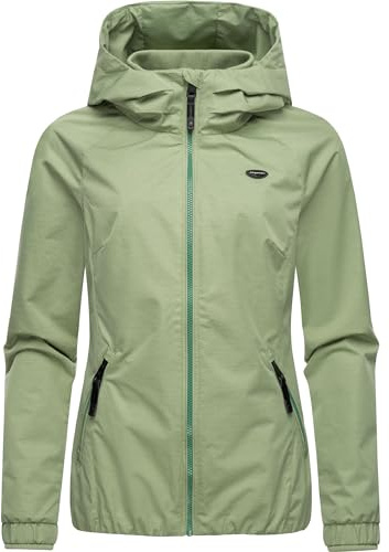 Ragwear wasserdichte und atmungsaktive Damen Übergangsjacke leichte kurze Funktionsjacke mit Kapuze Dizzie Tech YOUMODO XS-6XL